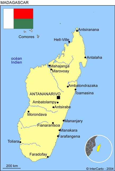 Carte Madagascar